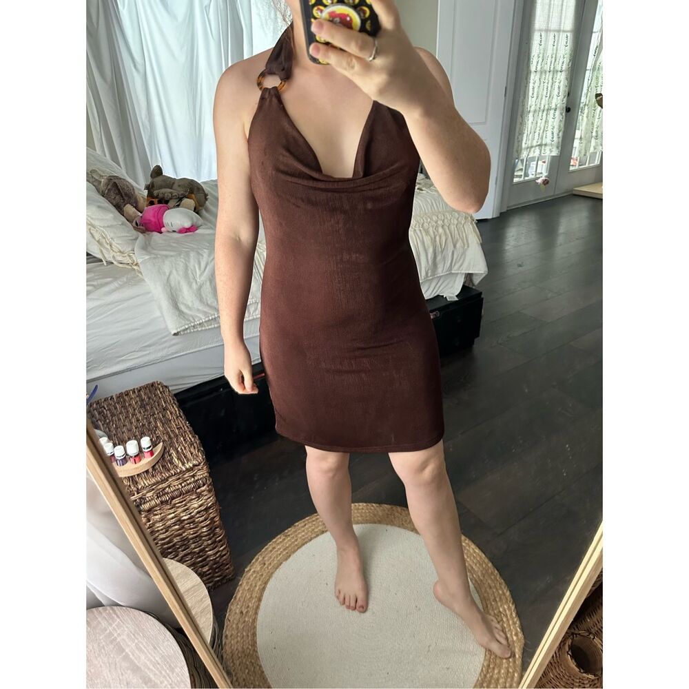 Pepper Mayo Women’s Medium Solstice Mini Dress Halter NWT